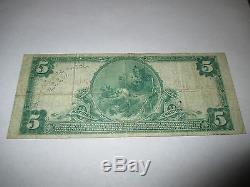 $5 1902 Greensboro North Carolina NC National Currency Bank Note Bill! Ch #1459
