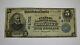 $5 1902 Holyoke Massachusetts Ma National Currency Bank Note Bill Ch. #4703 Fine