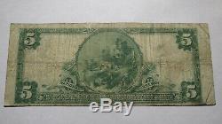 $5 1902 Kansas Illinois IL National Currency Bank Note Bill! Ch. #9293 FINE