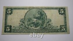 $5 1902 Lake Geneva Wisconsin WI National Currency Bank Note Bill Ch. #3125 RARE