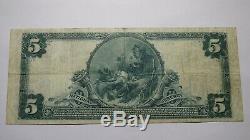 $5 1902 Lewiston Maine ME National Currency Bank Note Bill! Ch. #2260 VF! RARE