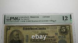 $5 1902 Litchfield Minnesota MN National Currency Bank Note Bill #6118 F12 PMG