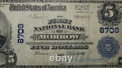 $5 1902 Morrow Ohio OH National Currency Bank Note Bill Charter #8709 VF RARE