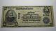 $5 1902 Mount Pulaski Illinois Il National Currency Bank Note Bill #3839 Fine Mt