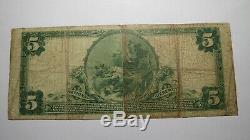 $5 1902 Mount Pulaski Illinois IL National Currency Bank Note Bill #3839 Fine Mt