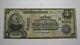 $5 1902 Munising Michigan Mi National Currency Bank Note Bill! Ch #9000 Alger Co