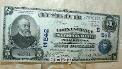 $5 1902 National Currency Corn Exchange National Bank Philadelphia Pa #542