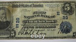 $5 1902 New York City NY National Currency Bank Note Bill! Charter #29 A Prefix