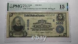 $5 1902 Paris Texas TX National Currency Bank Note Bill! Ch. #3638 Fine 15 PMG