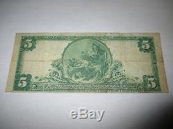 $5 1902 Richmond Indiana IN National Currency Bank Note Bill! Ch. #1988 VF