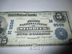 $5 1902 Starbuck Minnesota MN National Currency Bank Note Bill! Ch #9596 VF+