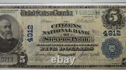 $5 1902 Stevens Point Wisconsin National Currency Bank Note Bill Ch. #4912 PMG