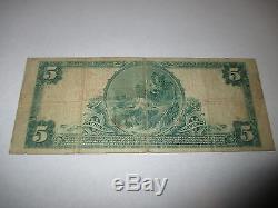 $5 1902 Sumter South Carolina National Currency Bank Note Bill! Ch. #10660 RARE