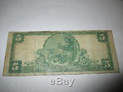 $5 1902 Tarboro North Carolina NC National Currency Bank Note Bill Ch #8356 Fine