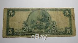 $5 1902 Toms River New Jersey NJ National Currency Bank Note Bill! Ch #2509 RARE