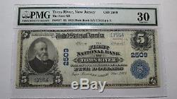 $5 1902 Toms River New Jersey NJ National Currency Bank Note Bill! Ch. #2509 VF