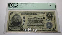 $5 1902 Tyrone Pennsylvania PA National Currency Bank Note Bill Ch. #6499 PCGS