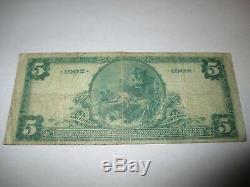 $5 1902 Utica City New York NY National Currency Bank Note Bill! Ch. #1308 FINE