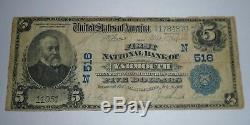 $5 1902 Yarmouth Massachusetts MA National Currency Bank Note Bill! Ch #516 Fine