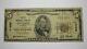 $5 1929 Atchison Kansas Ks National Currency Bank Note Bill Ch. #11405 Rare
