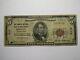 $5 1929 Bristol Pennsylvania Pa National Currency Bank Note Bill Ch. #717 Fine