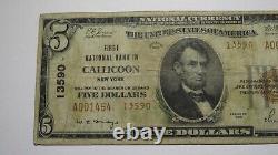 $5 1929 Callicoon New York NY National Currency Bank Note Bill Ch. #13590 FINE