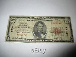 $5 1929 Cambridge Springs Pennsylvania PA National Currency Bank Note Bill #9430