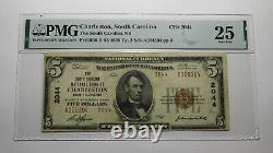 $5 1929 Charleston South Carolina National Currency Bank Note Bill #2044 VF25