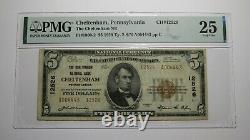$5 1929 Cheltenham Pennsylvania PA National Currency Bank Note Bill #12526 VF25