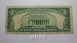 $5 1929 Chicago Illinois National Currency Note Federal Reserve Bank Note Fine+