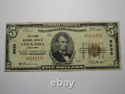 $5 1929 Chickasha Oklahoma OK National Currency Bank Note Bill #9938 Very Fine