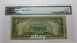$5 1929 Columbus Ohio OH National Currency Bank Note Bill Ch. #7745 VF20 PMG