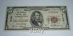 $5 1929 Conshocton Ohio OH National Currency Bank Note Bill! Ch. #5103 VF