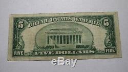 $5 1929 Cumberland Maryland MD National Currency Bank Note Bill Ch. #381 FINE