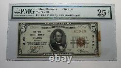 $5 1929 Dillon Montana MT National Currency Bank Note Bill Ch. #3120 VF25 PMG