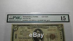 $5 1929 Fernandina Florida FL National Currency Bank Note Bill Ch. #4558 FINE
