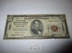 $5 1929 Frackville Pennsylvania PA National Currency Bank Note Bill #7860 RARE
