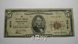 $5 1929 Fredonia New York NY National Currency Bank Note Bill Ch. #9019 Fine+