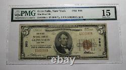 $5 1929 Glens Falls New York NY National Currency Bank Note Bill Ch #980 F15 PMG