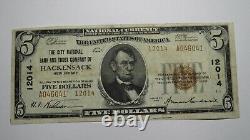 $5 1929 Hackensack New Jersey NJ National Currency Bank Note Bill Ch. #12014 VF
