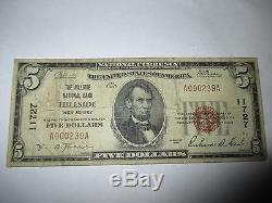 $5 1929 Hillside New Jersey NJ National Currency Bank Note Bill! Ch. #11727 Fine