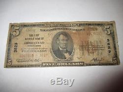 $5 1929 Homestead Pennsylvania PA National Currency Bank Note Bill! #3829 RARE