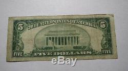 $5 1929 Huntington West Virginia WV National Currency Bank Note Bill! #3106 FINE