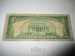 $5 1929 Huntington West Virginia WV National Currency Bank Note Bill! #3106 RARE