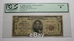 $5 1929 Intercourse Pennsylvania PA National Currency Bank Note Bill Ch. #9216