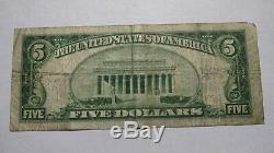 $5 1929 Jacksonville Florida FL National Currency Bank Note Bill Ch. #8321 RARE