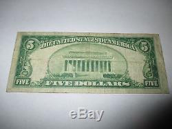 $5 1929 Kansas City Missouri MO National Currency Bank Note Bill! Ch #3456 Fine