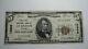 $5 1929 La Grande Oregon Or National Currency Bank Note Bill Charter #13602 Vf+