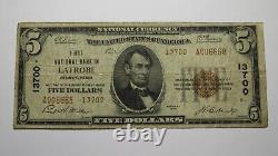 $5 1929 Latrobe Pennsylvania PA National Currency Bank Note Bill! #13700 RARE
