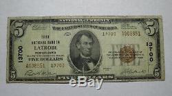 $5 1929 Latrobe Pennsylvania PA National Currency Bank Note Bill Ch. #13700 RARE